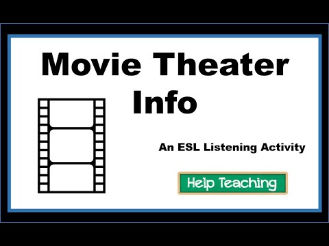⁣Movie Theater Info | ESL Listening Activity