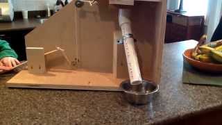 Parker's simple machine project, the dog feeder!