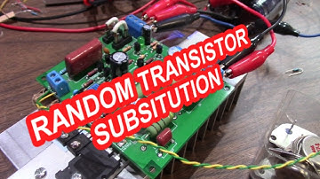 Trying random output transistors in an amplifier to see what happens