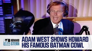 Adam West Brings His Original “Batman” Cowl to the Stern Show Studio (1994)