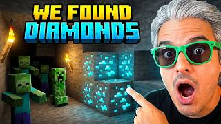 Finally found DIAMONDS in this laggy survival mess! 💎