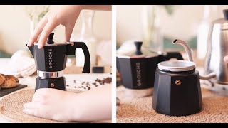 GROSCHE | Milano Stovetop Espresso Maker | Enjoy Moka Coffee While Camping or at Home