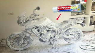 Colgate how to clean motorcycle and scooty