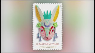 US Postal Service shows off new stamp celebrating Lunar New Year