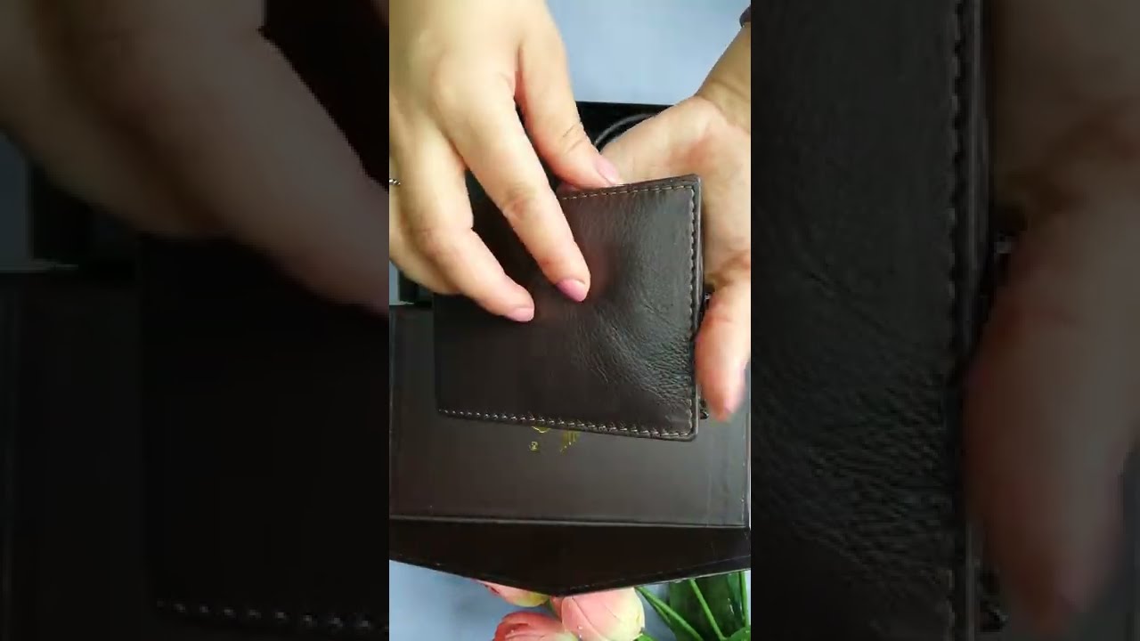 HORNBULL Tri-Fold Men's Combo Genunine Leather Brown Wallet And Black