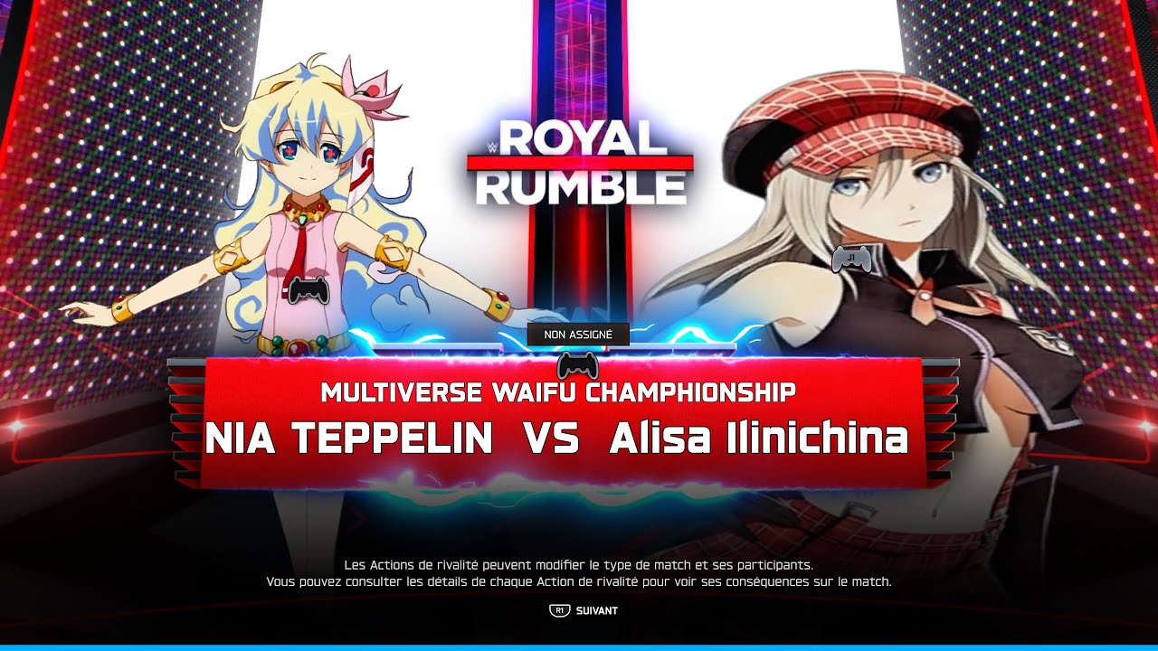 Wwe 2k25 . Multiverse Waifu Championship . Nia Teppelin vs Alisa Ilinichina (c)
