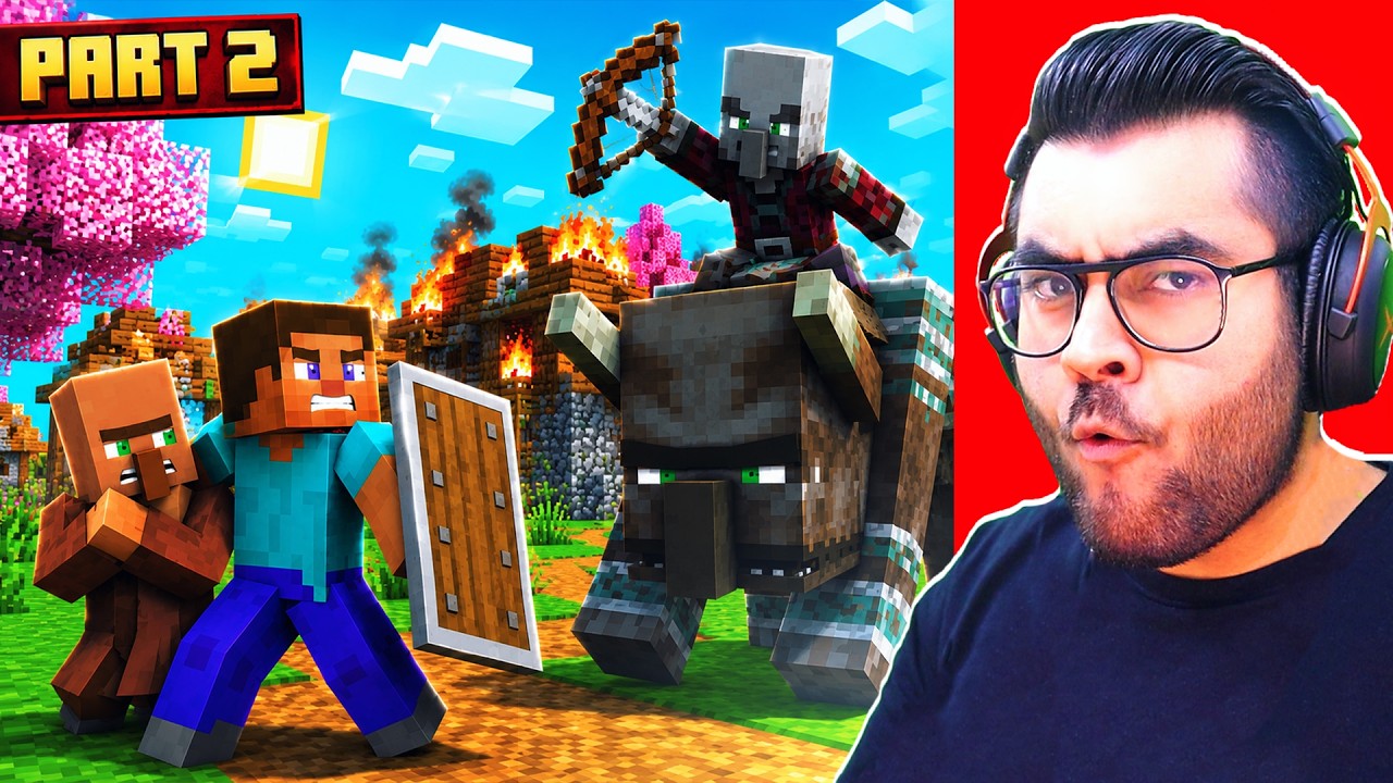 😭 We SAVED Our First Villager & Defended Hittupur 😭 | Minecraft Survival | Episode 2 | Hitesh KS