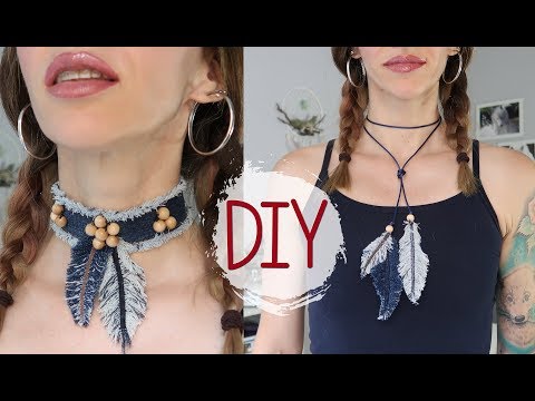 Video: How To Make A Denim Necklace