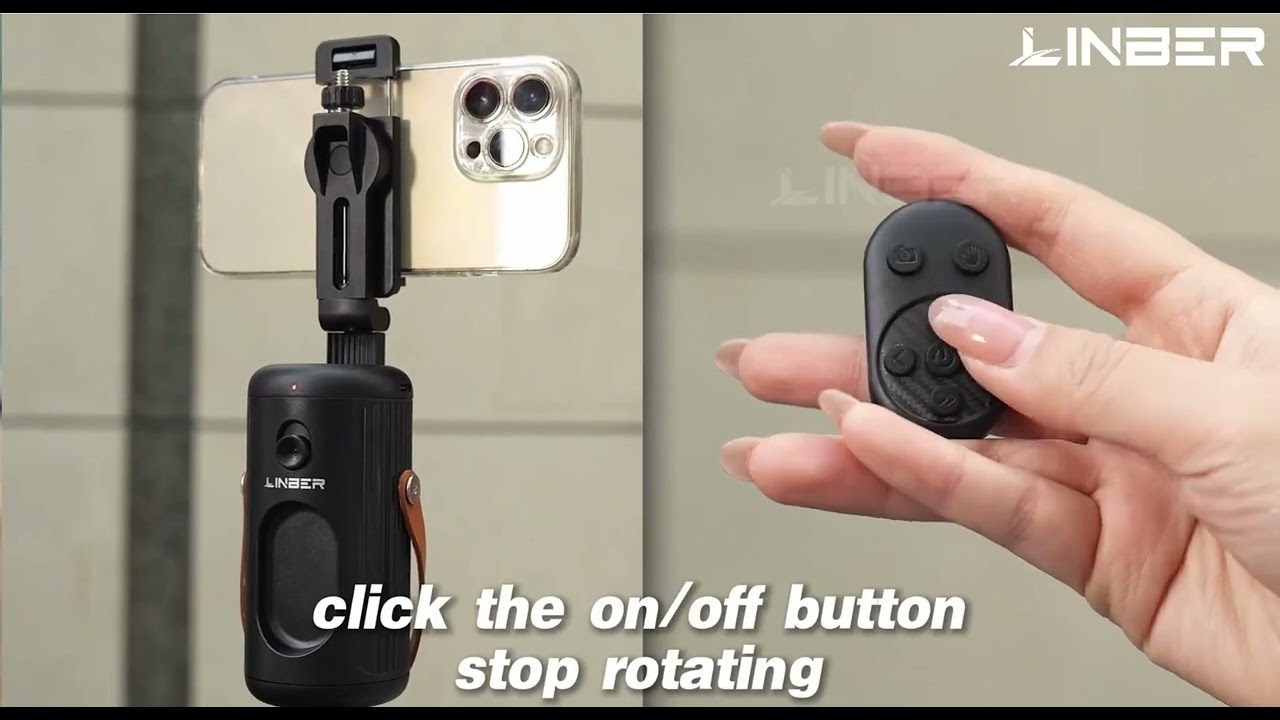 Auto Face Tracking Phone Holder, No APP, 360°Rotation Phone Tracking Gimbal with Detachable Remote