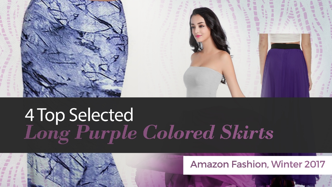 4 Top Selected Long Purple Colored Skirts Amazon Fashion, Winter 2017