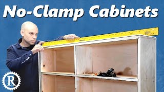 Make a cabinet with handtools and no clamps.
