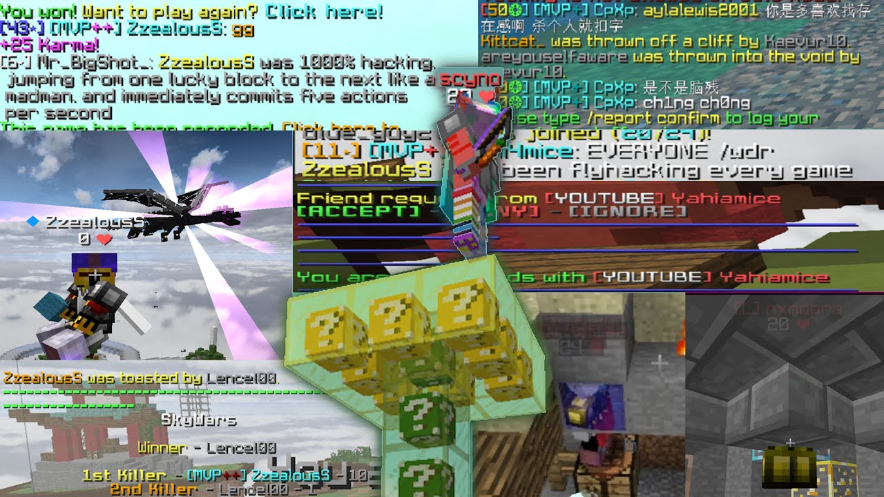 lucky block skywars moments