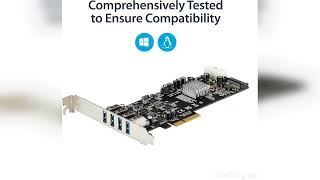 Overview: StarTech.com 4 Port USB 3.0 PCIe Card w/ 4 Dedicated 5Gbps Channels (USB 3.2 Gen 1) - ...