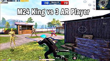 OMG!! Solo M24 King vs 3 AR Player 🥵 iPad 9th Generation 😍  PUBG Mobile