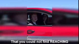 Ginger guy singing 'Unwritten' in car  - With LYRICS