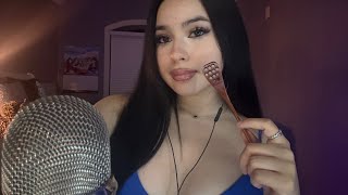 Eating your face with honey spoon ASMR 