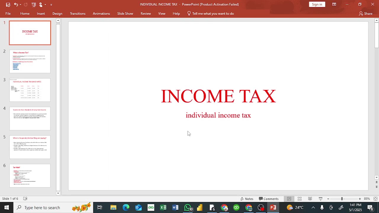 Individual income tax filing using ITR for employment income only/without P9 form.