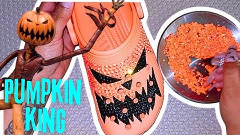 DIY Bling Crocs! Step by Step How to Bling Your Pumpkin King Crocs!🎃