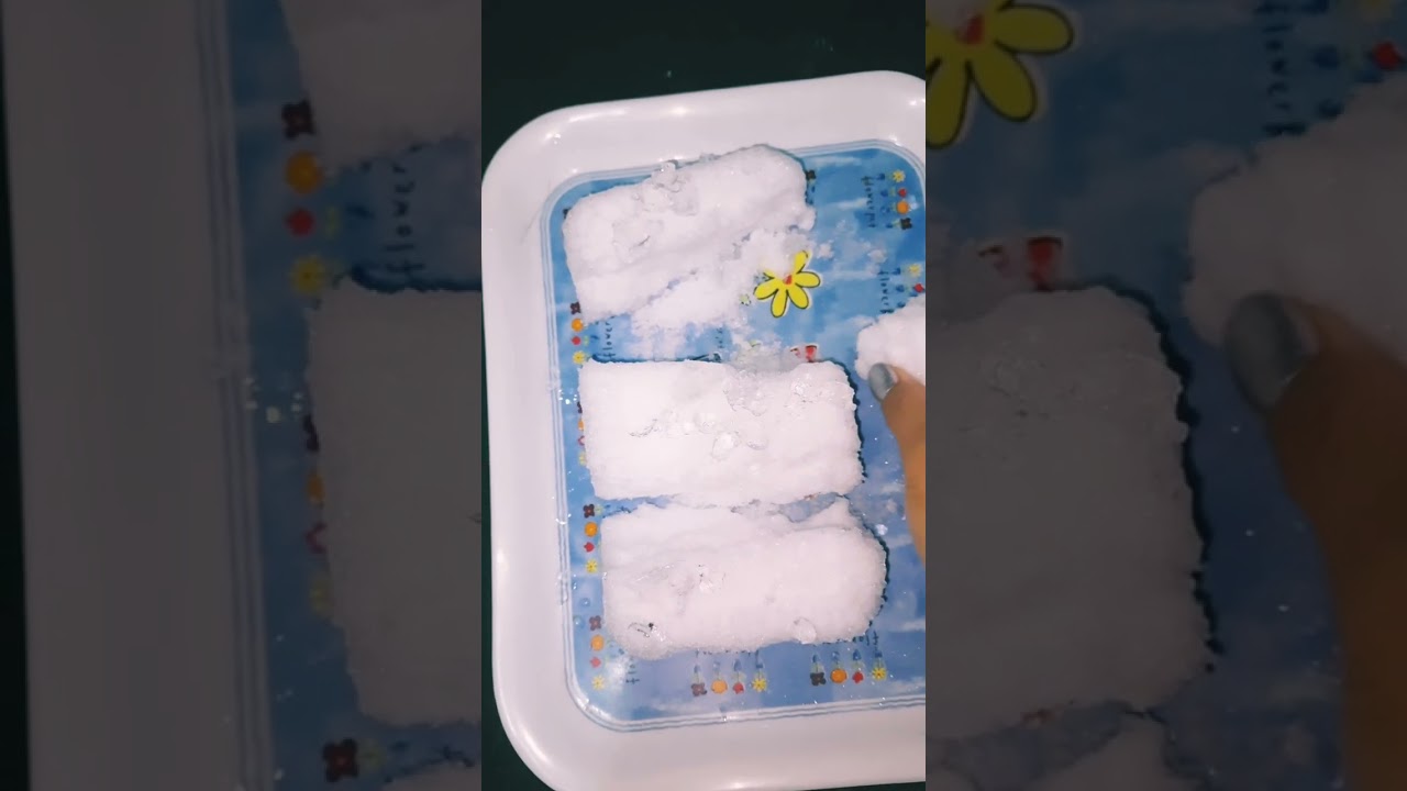 ASMR-EATING FREEZER FROST CAKE/SUPER DRY CRUNCH/YUMMY BITES ONLY/❄🎧🤤