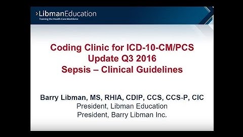 ICD-10 Coding Clinic Update: Sepsis – Clinical Guidelines