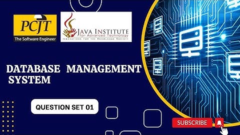 Question Set 01 | Database Management System | Java Institute