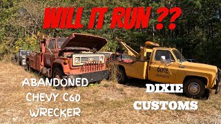Medium Size Resurrection! Abandoned Chevy C60 Wrecker Will It Run??  #willitrun #revival #truck #fun