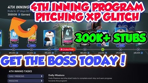 4TH INNING PROGRAM XP GLITCH PITCHERS! FASTEST POSSIBLE STUB GLITCH IN MLB THE SHOW 21 DD RTTS