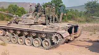 Thai army target practice using M41 Walker Bulldog's from storage/reserves