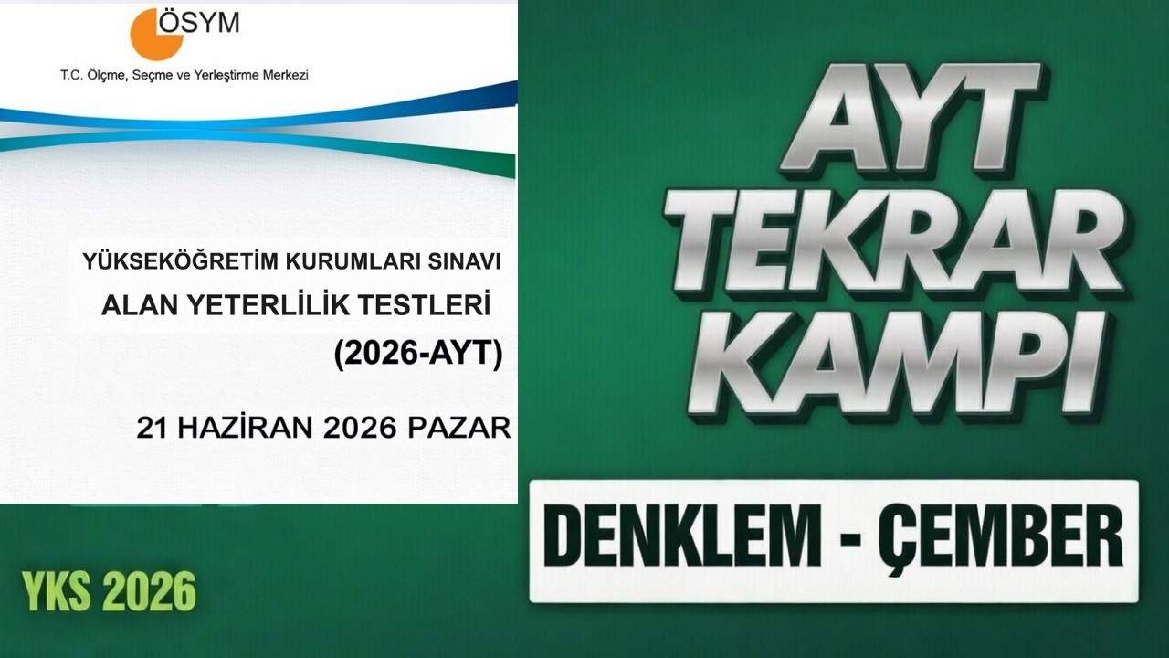 YKS'DE Çıkması Muhtemel Sorularla AYT Tekrar Kampı  | DENKLEM - ÇEMBER