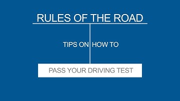1 INTRODUCTION -- Rules of the Road - (Useful Tips)