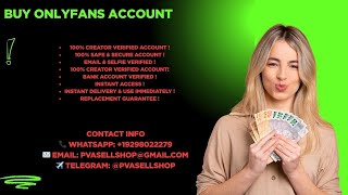 Power Up your Projects With Buy,, Verified Onlyfans Accounts || Our Best Websites From (Pvasellshop)