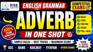 Adverb in One Shot | Complete Adverb Rules, Tricks &amp; Questions for SSC Bank Railway Exams
