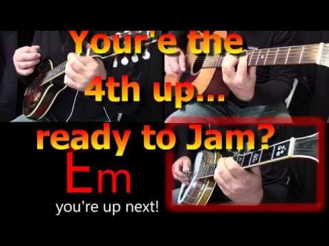 Virtual Jams from JamAlong Music - medium tempo Bluegrass Jam in G