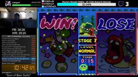 SNES - Tetris Attack - VS Mode Speedrun (Normal) - 2:58 IGT (6:22 RTA)