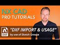 Siemens NX Pro Tutorial - How to import dxf or dwg and organize curves via sketch groups