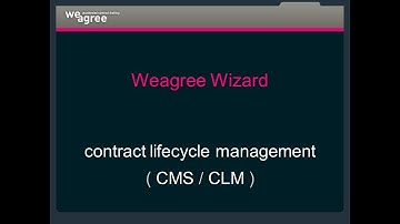 Weagree, Contract lifecycle management (CMS or CLM)