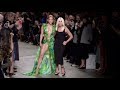 Donatella Versace and Jennifer Lopez on the runway for the Versace Show in Milan