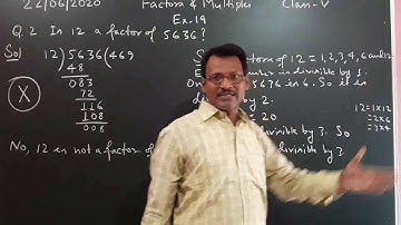 Class:- 5 Mathematics, Factors And Multiples (Part 3) By Manoj Prasad Karn.