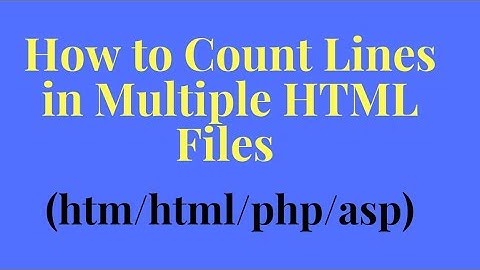 How to Count Lines in Text Files (txt/log/ini)