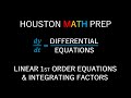 Understanding Linear First Order Equations and Integrating Factors