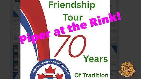 Piping the Scottish curlers in at the 2025 BC Curl FriendshipTour