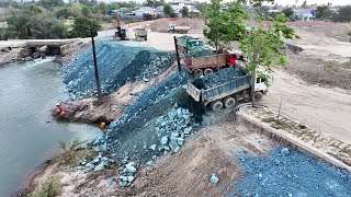Complete 100% RiverBank Slope Construction With Team15ton Truck Unloading Stone Excavator Clearing by Machines TV 4,501 views 9 days ago 1 hour, 8 minutes