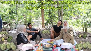 SEHARIAN DI KEBUN DURIAN.makan siang & mencicipi durian hutan bareng keluarga,Auto puas bangeeet🍃