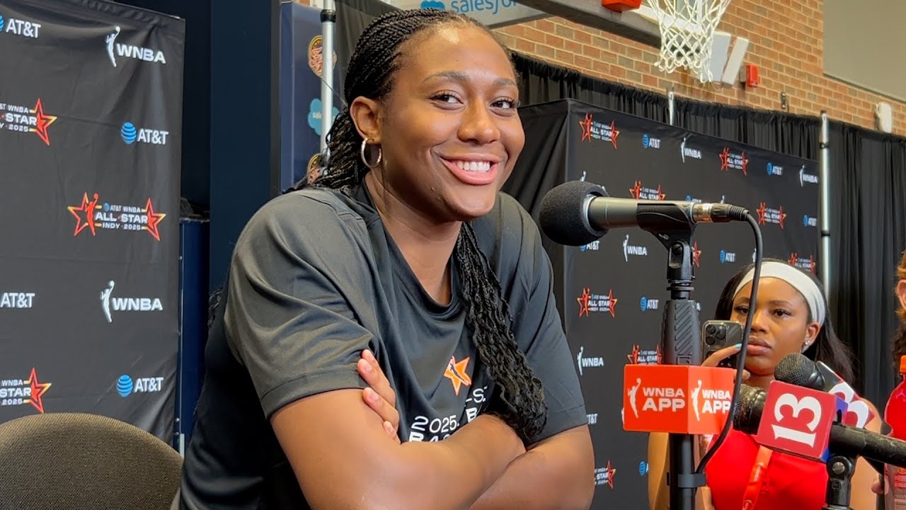 Aliyah Boston speaks to media at 2025 WNBA All-Star Weekend | Indiana Fever
