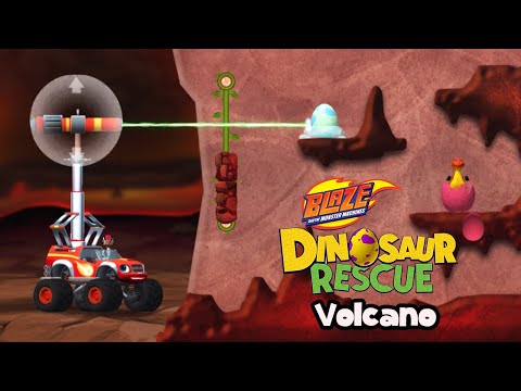 Blaze and the Monster Machines Dinosaur Rescue - Complete All Volcano Levels ⭐⭐⭐