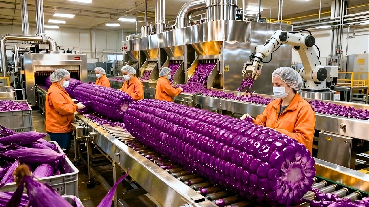 Inside the Largest U.S. Factory: You Won’t Believe How Purple Corn Becomes Butter Popcorn (Process)