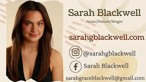 Sarah Blackwell - Dance Reel 2022