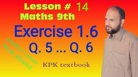 Lec 15,| Maths class 9th | Exercise 1.6 | Q. 5... Q.6, , matrices pushto tutor