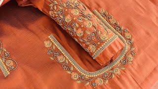 Beautiful Aari work blouse design // Heavy Aari work blouse design