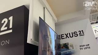 Ise 2023 Nexus 21 Demonstrates Cl-65E Ceiling Flip Down And Extend Tv Lift